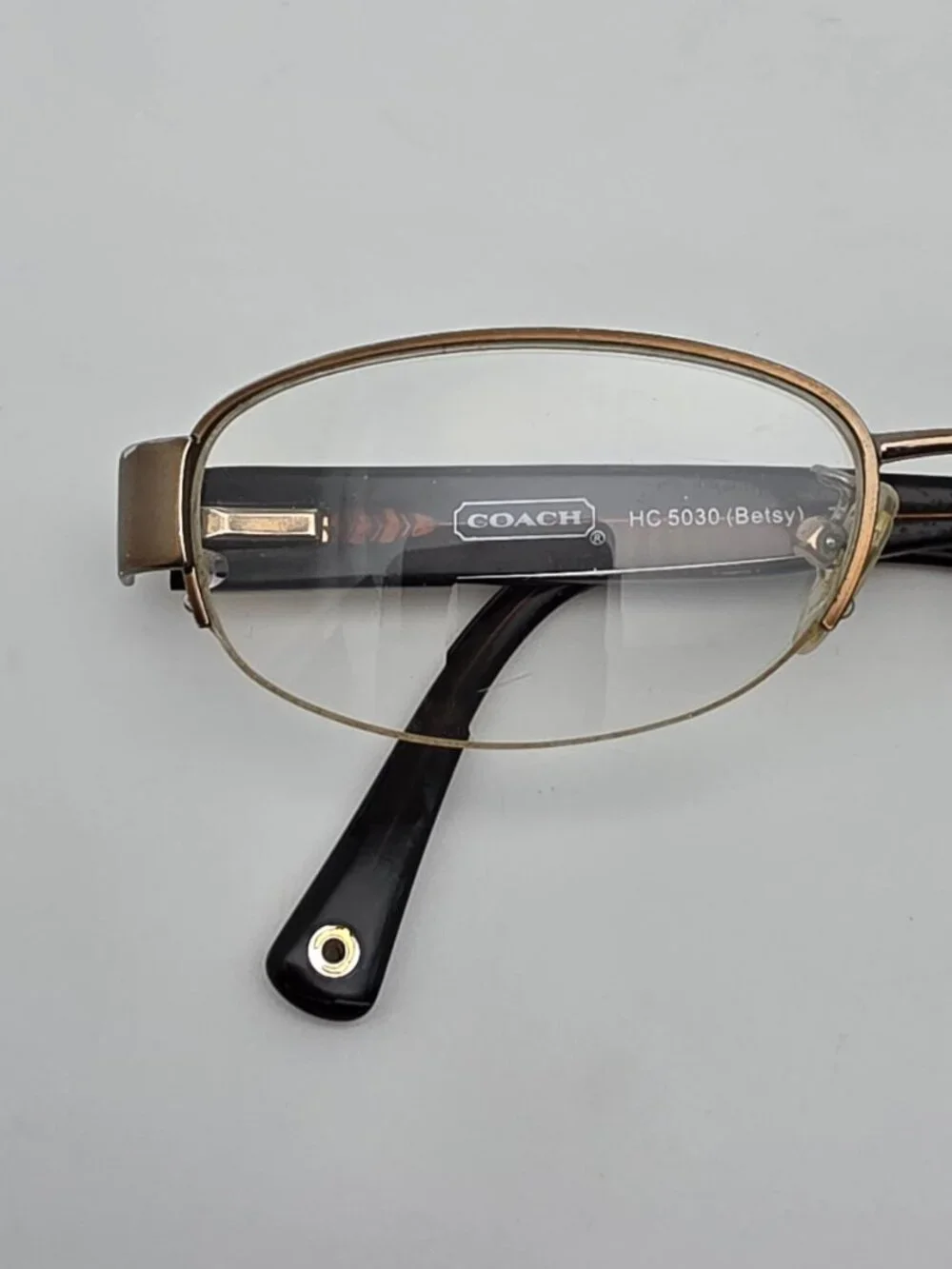 Coach HC5030 9002 Betsy Sand Semi Rimless Eyeglasses Frame w/ Case 50-17-135